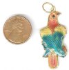 1 38x18mm Cloisonné Bird Pendant